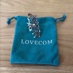 Lovecom Silver leaf Intricate Design Ring sterling Silver 925